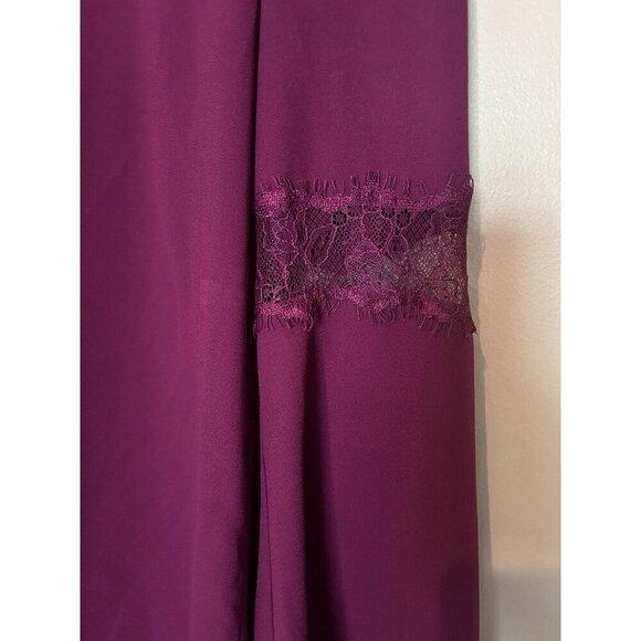 Nordstrom Purple Bell Sleeve Lace Cut Out Long Sleeve Dress Scoop Back Medium - Picture 2 of 6